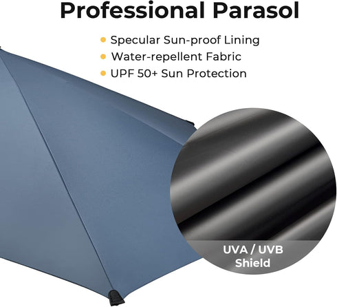 G4Free UPF 50+ Adjustable Beach Umbrella XL with Universal Clamp for Chair, Stroller, Golf Cart, Patio