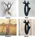 Highwild European Mount Skull Hanger, Antler Style, 3 Pack