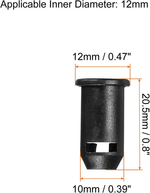 8 Pack 12mm 13mm PATIKIL Camping Chair Foot, Tubing Dia Detachable Anti-Slip Stool Feet Stopper Replacement for Hiking
