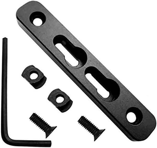 Gotical-2 Slot MLOK to Keymod Adapter - 3” Long & 0.5” Wide Converts