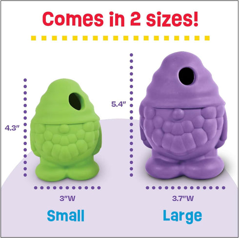 Brightkins Tough & Tumble Treat Dispenser - Small Gnome Interactive Dog Puzzle Toys for All Breeds