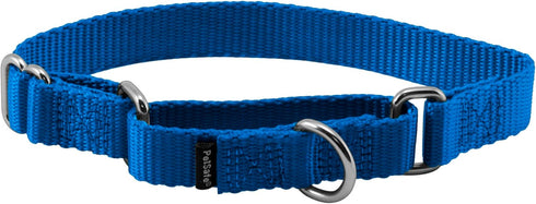 PetSafe Adjustable Martingale Collar - Prevents Slipping, Helps with Strong Pullers, 3/4", Small, Royal Blue