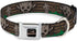 Buckle-Down Kawaii Groot Dog Collar - 2-Poses/Guardians Badge Browns/Green, 1.5" Wide, Fits 18-32" Neck, Large