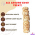 Amazing Dog Treats - Beef Cheek Rolls Mega Thick (Bully Dust Flavor, 10" - 6 Count) - Safe Rawhide Alternative