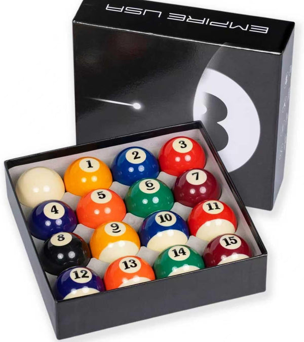 Empire USA Billiard Economy Balls Set 2.25 Regulation Pool Balls, Premium Resin