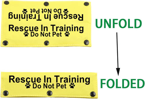 JXGZSO Rescue in Training Do Not Pet Dog Leash Sleeve, Service Dog Leash Wrap (Rescue in Train D N DLS)