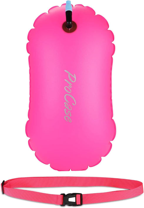ProCase Swim Buoy Float, Safety Float with Adjustable Waist Belt for Open Water Swimmers, Snorkelers, Kayakers