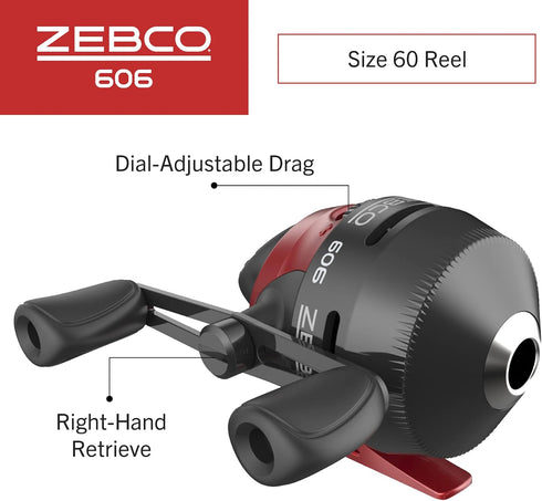 Zebco 606 Fishing Rod and Spincast Reel Combo