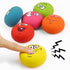 Smile Face Dog Squeaky Toys Soft Latex Squeak Balls for Small Pet Dogs, 6 Pcs/Set
