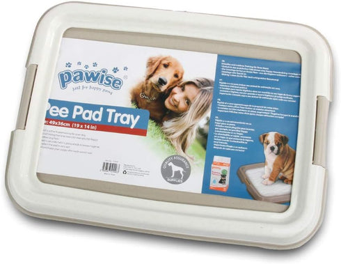PAWISE Dog Training Pee Pad Holder Tray, Large Indoor Puppy Potty Floor Tray, 24''X24'