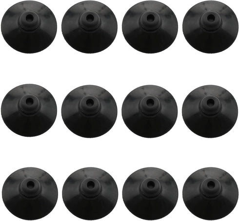 Fish Tank Suction Cup Clips, Black Sucker Clips for Aquarium Attachments, 12PCS (28mm/1.1inch)