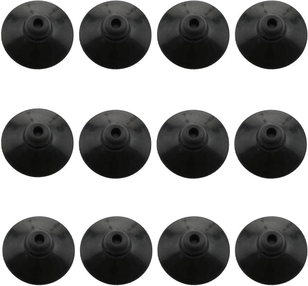 Fish Tank Suction Cup Clips, Black Sucker Clips for Aquarium Attachments, 12PCS (28mm/1.1inch)