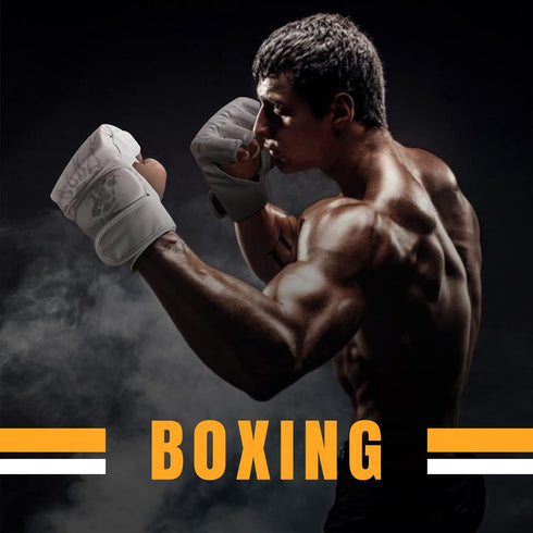 Flexzion MMA Gloves - Fingerless Boxing Gloves for Men Women and Teen Youth, UFC Grappling Krav Maga Kickboxing