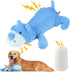Hero Giant Chuckles Plush Dog Toy - Durable Squeaky Toy with Grunt Squeaker, XL, Rhino