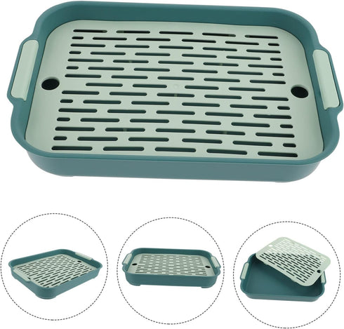 Square Litter Box for Rabbits - Large Bunny Potty Training Tray