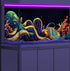 30X18IN Blacklight Octopus Sea Monster HD 3D Aquarium Background, UV Reactive Background with 10 EVA Tape