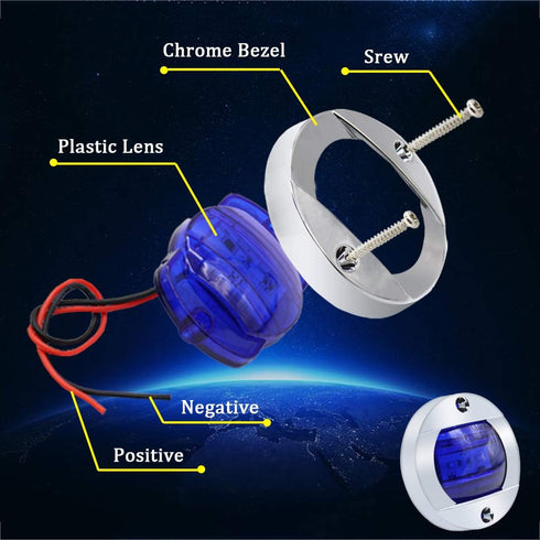 Blue LED Night Fishing and Deck Lights for Boats