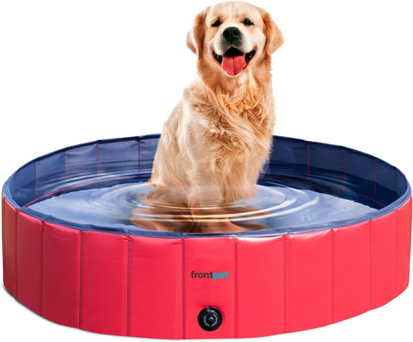 Frontpet Foldable Dog Pool - Collapsible Bathing Tub and Kiddie Pool for Small, Medium and Large Dogs