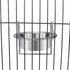Wontee Stainless Steel Pet Bowl, Hanging Food Water Bowls for Birds, Parrots, Small Dogs and Cats (S)
