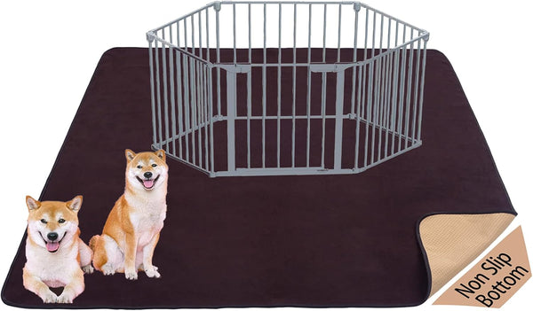 Extra Large Washable Pee Pads for Dogs, Reusable Dog Floor Mats 60" x 60", Non Slip Puppy Training Pad