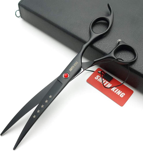 7.0 inches Professional Dog Grooming Scissors Set, Straight, Thinning, Curved, Chunkers, 5pcs in 1 Set
