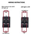 Twidec 2Pcs Waterproof DC12V Rocker Toggle Switch, Red LED Light Illuminated, 16A, ON/Off DPST