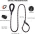 Slip Leads Dog Leash, 4/5/6 FT with Comfortable Handle, Heavy Duty Reflective Rope Training Leash (1/2''- 4FT, Black)
