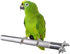 Bird Perch Stainless Steel Stand - Parrot Rod for Grinding Claws, Trimming Beak Nails, Exercise Platform (S)