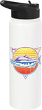 Retro Salmon Fish Stainless Steel Insulated Water Bottle