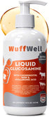 WuffWell Liquid Glucosamine for Dogs Hip & Joint Support with Chondroitin, MSM