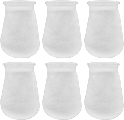 6Pcs 4 Inch Ring Filter Socks - 200 Micron Aquarium Felt Socks for Freshwater Saltwater Aquariums