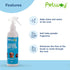 Petway Petcare Powder Cologne Coat Gloss, Natural Dog Cologne Spray with Baby Powder Fragrance (250ml)