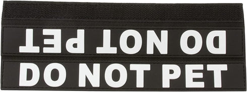 Dog Leash Sleeves, Double Sided, Highly Visible for Advanced Warning (DO NOT PET, Black)
