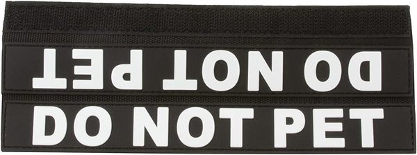 Dog Leash Sleeves, Double Sided, Highly Visible for Advanced Warning (DO NOT PET, Black)