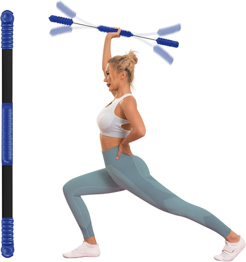 Upgrade Elastic Fitness Exercise Bar for Body Physical Therapy, Core Strength Training, and Stability Workout at Home