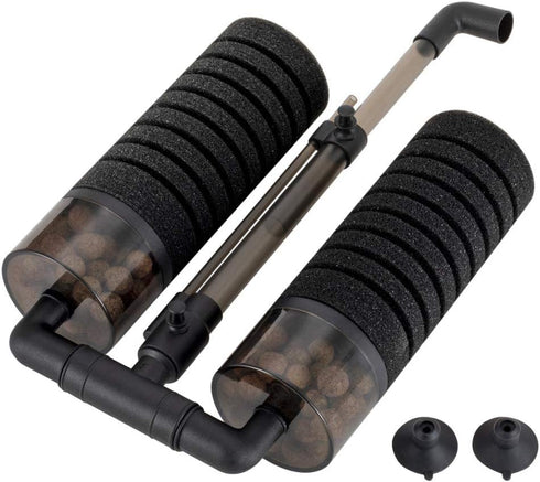 hygger Double Sponge Filter for Fresh and Saltwater Aquariums (Medium)