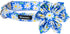 Maca Bates Flower Summer Daisy Dog Collar with Flowers, Adjustable Breakaway Bloom Blue Collars for XS to XL Pets