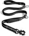 4-6FT Heavy Duty Dog Leash for Large Dogs, Shock Absorbing Bungee with 2 Padded Handles and Car Seatbelt