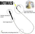 YOTO Carp Fishing Hair Rigs - 24 Pcs High Carbon Steel Curved Barbed Hooks with Swivels and Boilies