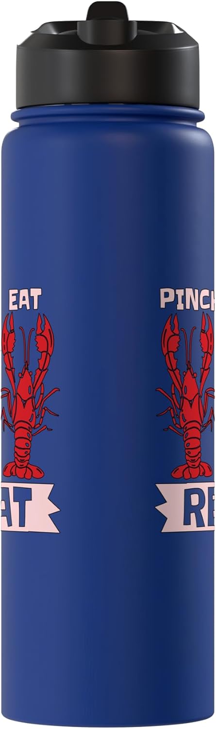 Seafood Festival Designs for Seafood Lover Pinch Peel Eat Repeat Mardi Gras Crawfish Seafood Festival Stainless Steel