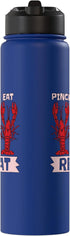 Seafood Festival Designs for Seafood Lover Pinch Peel Eat Repeat Mardi Gras Crawfish Seafood Festival Stainless Steel