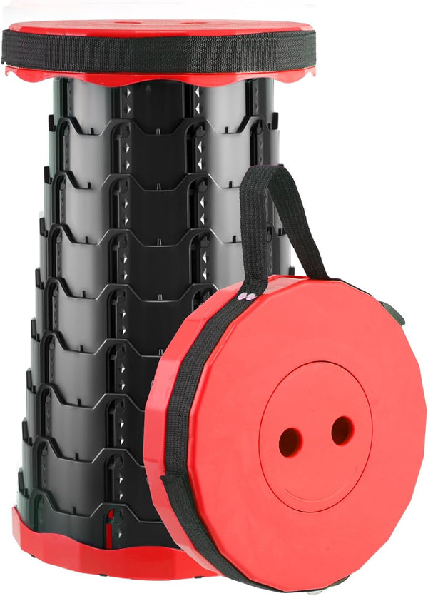 Doseno Upgraded Foldable Stool Thickened, Portable Collapsible Stool Retractable Stool for Fishing,