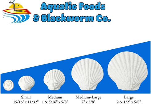 Aquatic Foods Inc. Fish.100 Count Calcium Enriched Food Shells, Small Extra Thick Shells for Shrimp, Snails, Crabs