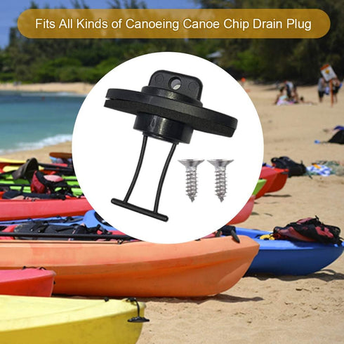 Kayak Drain Plug Kit Hull Coarse Thread Bung for Canoe Boat with Screws Replacement Hardware Accessories 2 PCs