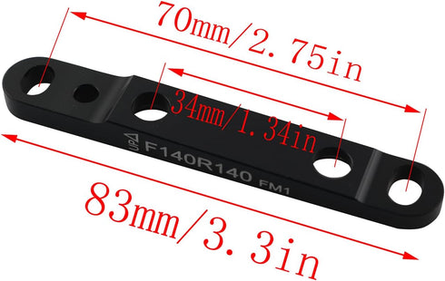 LQ Industrial Bicycle Accessories Flat Mount Disc Brake Adapter Bicycle Flat Caliper to Flat Mount Hydraulic Disc Brake Adapter Front Adapter F140 F160 Shared
