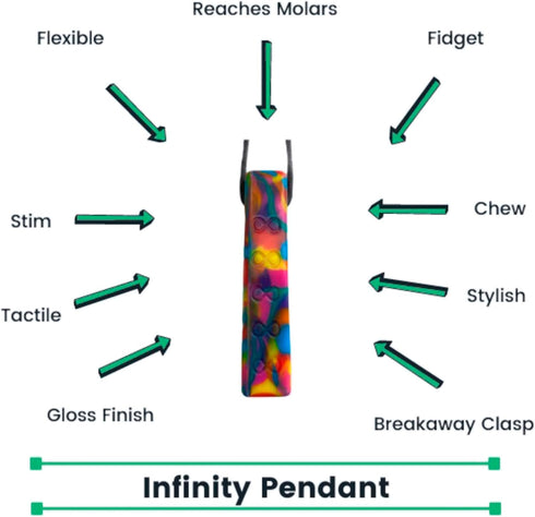 Chewigem Infinity Chewable Toy - Black with Unique Pattern