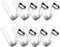 HZMM 8 Pcs Stainless Steel Spring Snap Clips for Kayak Paddle, Tent Pole Clips, Tube Locking Pin Clips