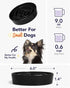 LE TAUCI Skull Black Ceramic Slow Feeder Dog Bowls for Small Breed, 0.6 Cups Puzzle Bowl for Fast Eaters