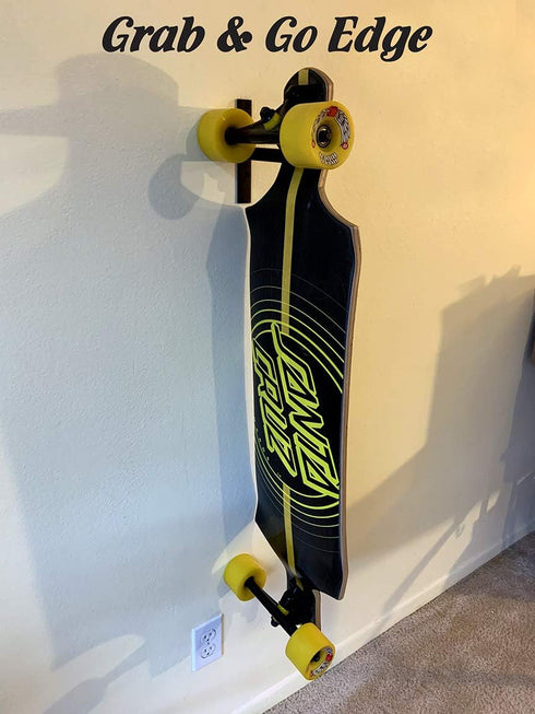 Grab & Go Edge Side-Mounting Skateboard Complete Wall Hanger Rack