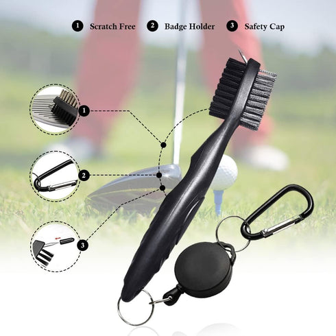 Golf Club Carrier with Brush & Key Chain - Holds 6 Golf Clubs, Keeps Clubs Visible, Clean & Dry - Premium Quality Holder